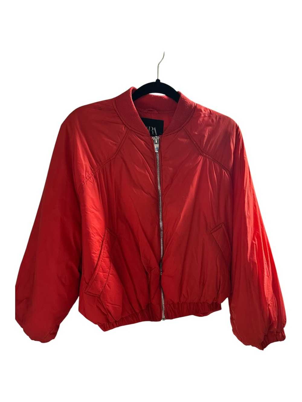ZARA Red Lightweight Bomber Jacket